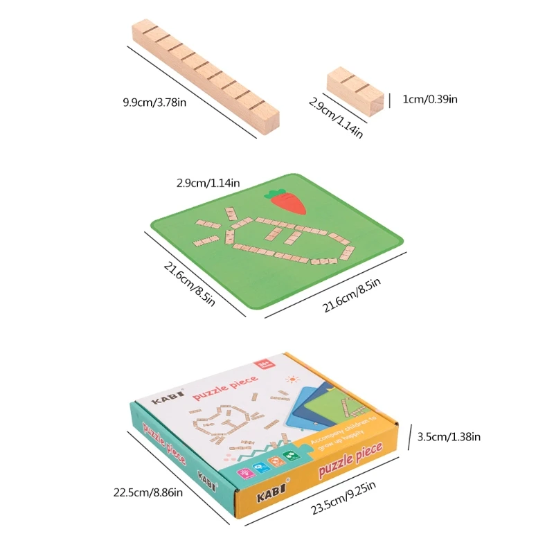 

Wooden Jigsaw Puzzles Kids Baby Building Blocks Montessori Educational Toys 3+ GXMB