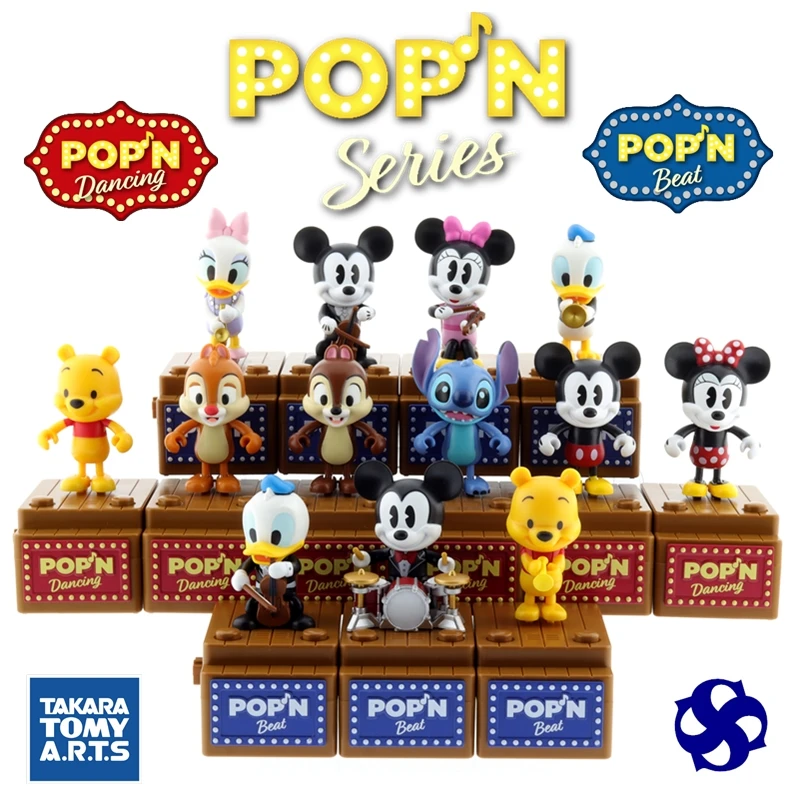 TAKARA TOMY arts pop'n dancing beat anime figure baby toys pixar disney kids doll funny child bauble mickey minnie mouse pooh | Игрушки и