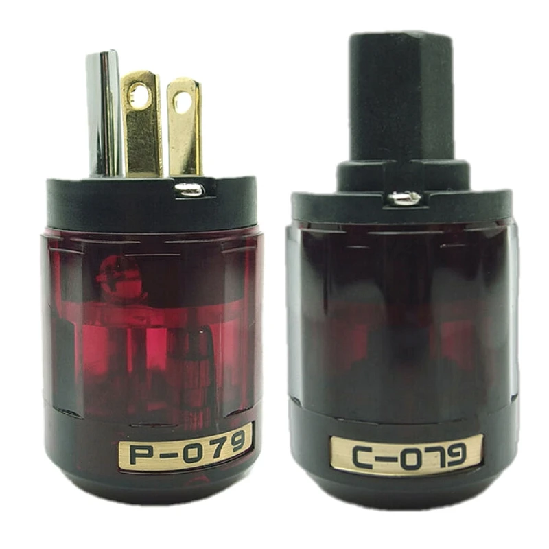 

Соединитель адаптера HIFI с покрытием C-079 IEC Female P-079 Male US Version DIY шнур питания