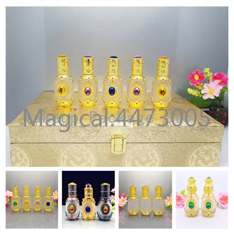 1/6/20pcs 12-15ml Empty Beauty Perfume Pigment Metal Bottle Essential Oil Glass Crystal Makeup Refillable Container High Quality | Красота и
