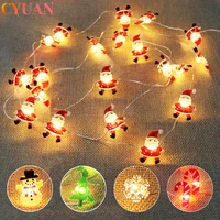 hmt 2m santa claus christmas tree led string lights garland snowflakes christmas decoration for home fairy light new year xmas