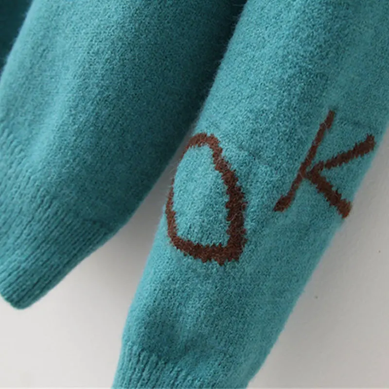 Autumn Women Sweater Cute Loose Coat Junior High School Students Knitted Cardigan Single Breasted College Style |