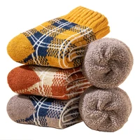 5 pairs wool socks for women hiking warm super thick cozy boot winter thermal work soft middle tube ladies crew socks
