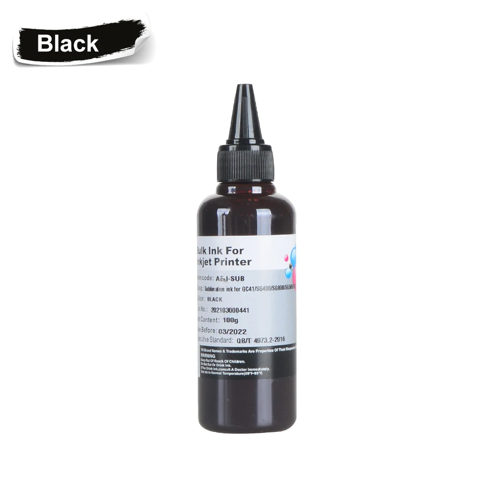 Сублимационные чернила для Ricoh GC41 SG2100N SG3100 SG3100SNW SG3110DNW SG3110DN SG3110SFNW 100 мл/бутылка -