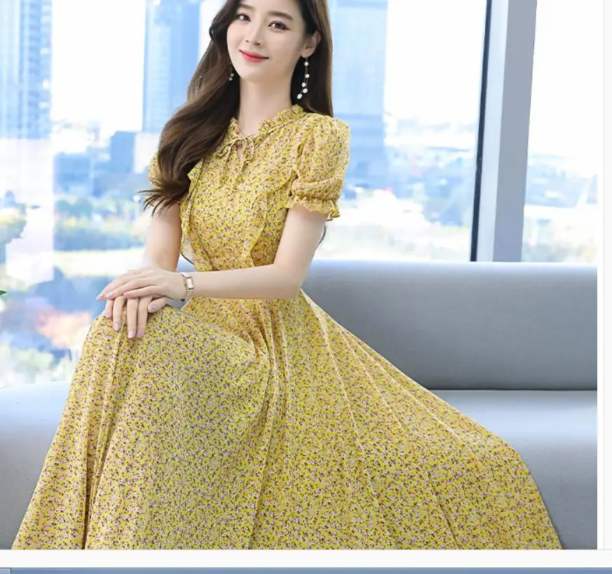 

2021 летнее женское шифоновое платье