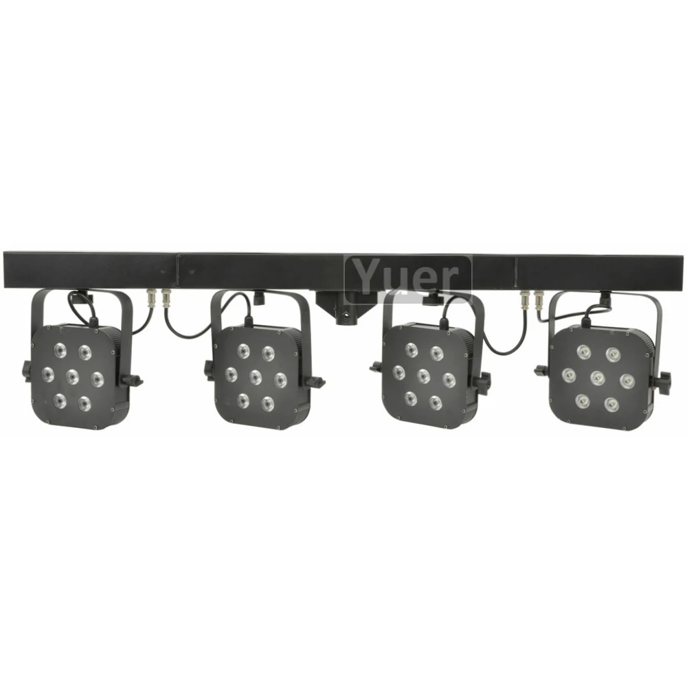 4Pcs/Lot High Power Flat Slim Par kit 7x10W 4IN1 RGBA/W LED Kits Stage DJ Disco Lights DMX512 Music Party Club Wedding Light | Лампы и