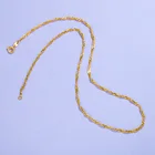 24K позолоченное ожерелье для женщин Ретро простое колье золотого цвета женское свадебное ожерелье для женщин модные ювелирные ожерелья