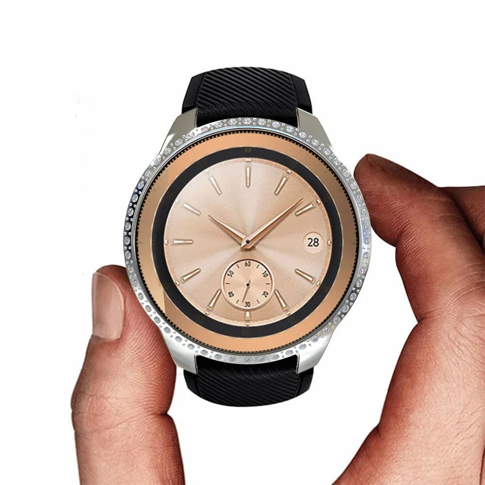 Чехол со стразами для samsung Galaxy Watch, 46 мм, 42 мм, бампер, аксессуары для умных часов, защитный корпус из поликарбоната, защитная рамка