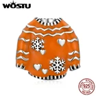 Шарм женский из серебра 925 пробы, с бусинами в виде свитера