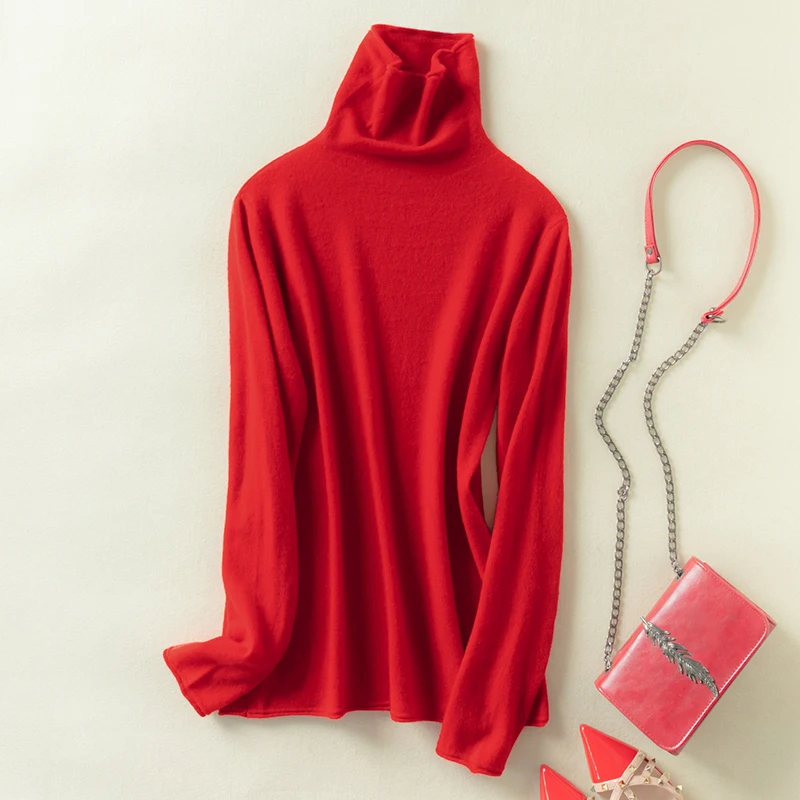

Turtleneck Sweaters 100% Wool Knitted Jumpers Winter/Autumn New Fashion Jumpers Knit Sweaters