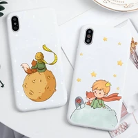 the little prince earth space phone case for iphone 13 12 11 pro max mini xs 8 7 6 6s plus x se 2020 xr candy white cover
