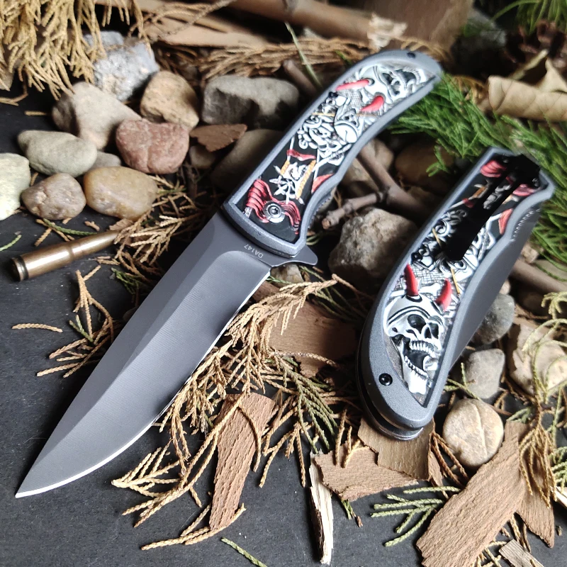 

High Quality Folding Knife 440C Blade Concave And Convex Handle Outdoor Camping TACTICAL Self-Defense KNIFE EDC Home Tools Knife