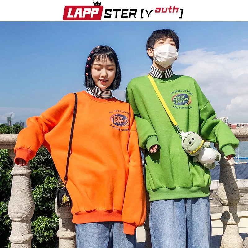 LAPPSTER-Youth мужские негабаритные худи с принтом осенние мужские s Harajuku корейские модные толстовки Толстовка с капюшоном в стиле хип-хоп красочные толстовки