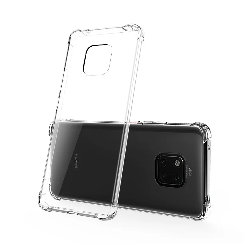 Мягкий ТПУ чехол для Huawei P20 Pro/Lite прозрачный мягкий силиконовый Mate 20 P30 Pro Lite