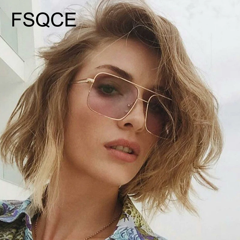 Солнцезащитные очки с градиентом для мужчин и женщин винтажные квадратные