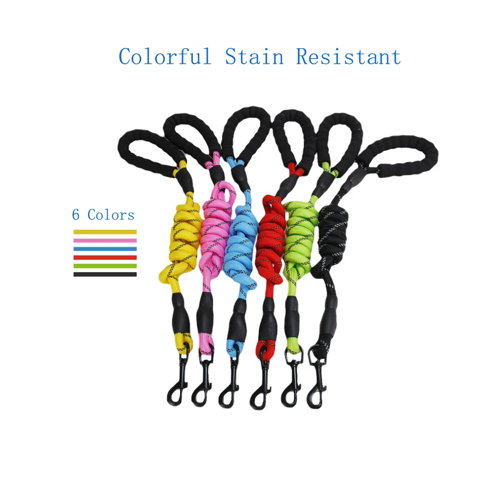 Эластичный поводок для собак 1 шт. прочный нейлоновый цветной прогулок кошек и