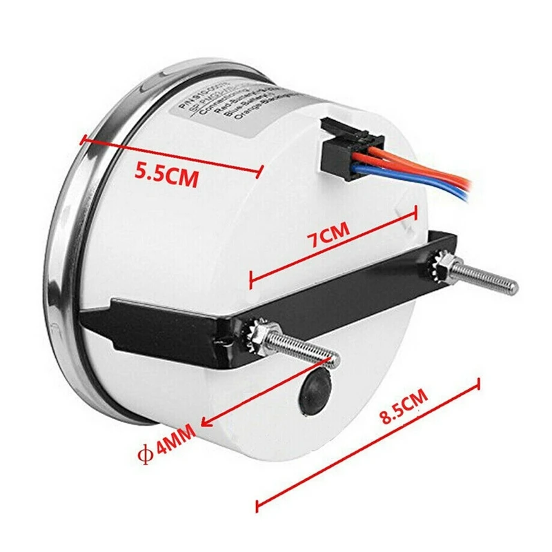 85 мм Морской тахометр Калибр тач счетчик часов для автомобиля Грузовик Лодка