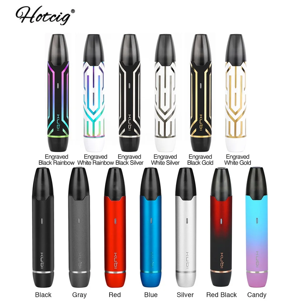 Набор Vape hottcig Kubi Pod со встроенным аккумулятором 550 мА · ч и системой 1,7 мл Pod vape Kit vs Minifit/Renova Zero/VINCI X