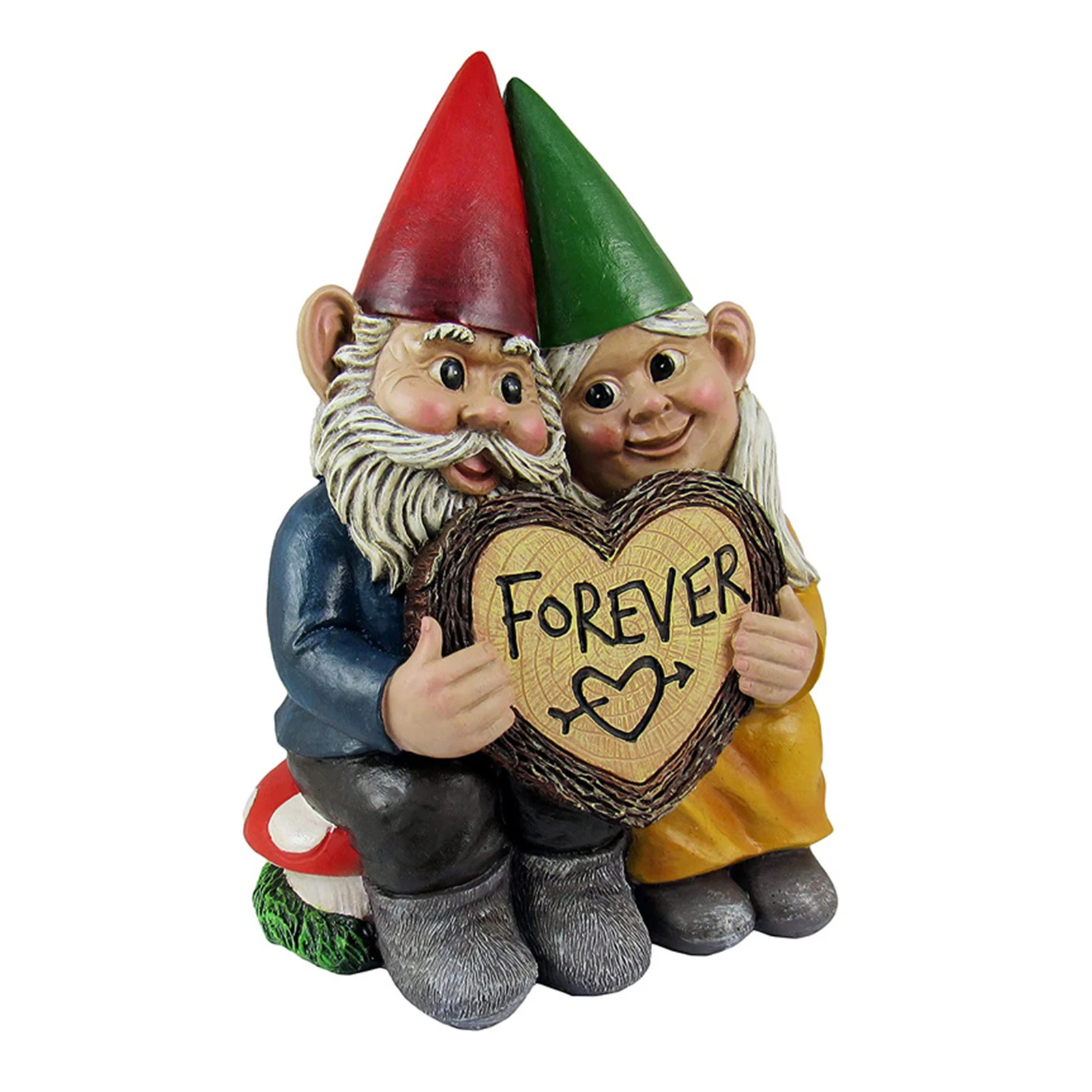 

Garden Gnome Cute Couple Statue Sculpted Dwarf Lovely Dwarf Resin Ornament For Home Wedding Anniversary Party Indoor Positive