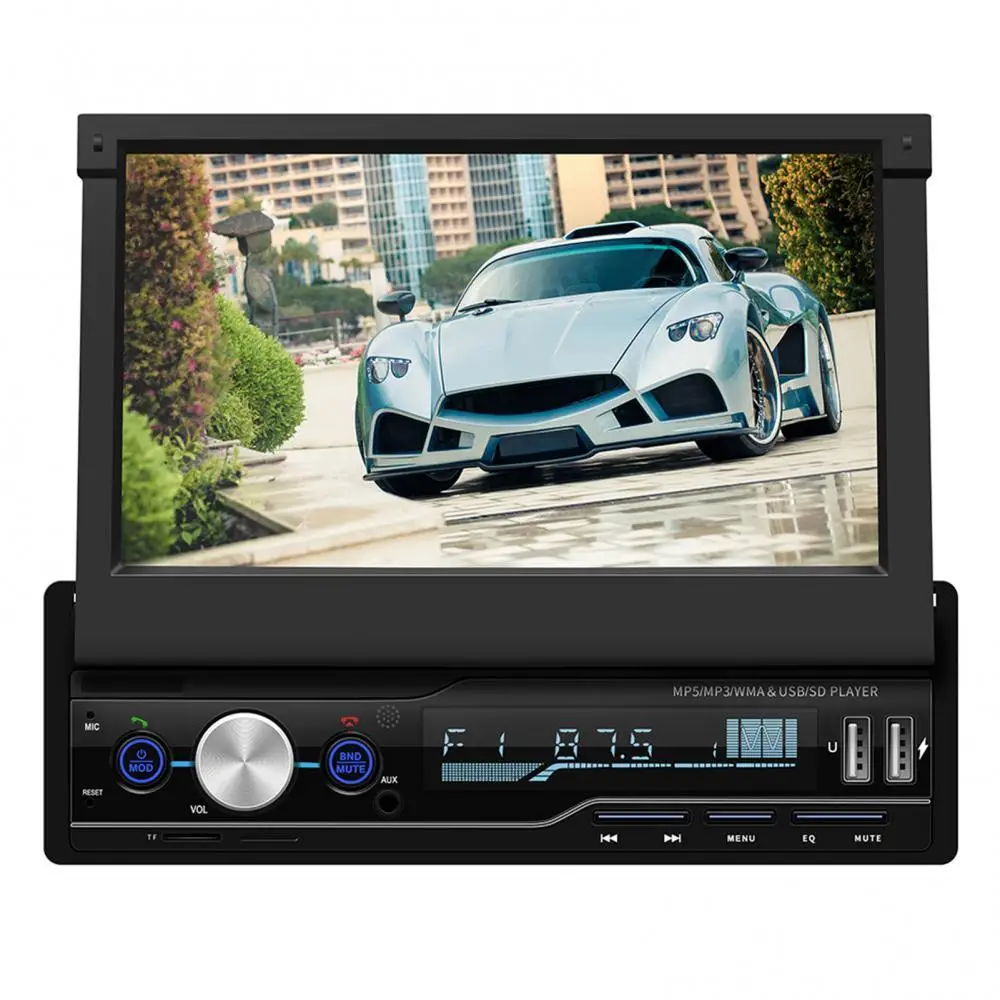 40% Hot Sales!!! Retractable 7 Inch Car FM Radio Calling Music Audio Video Bluetooth-compatible MP5 Player