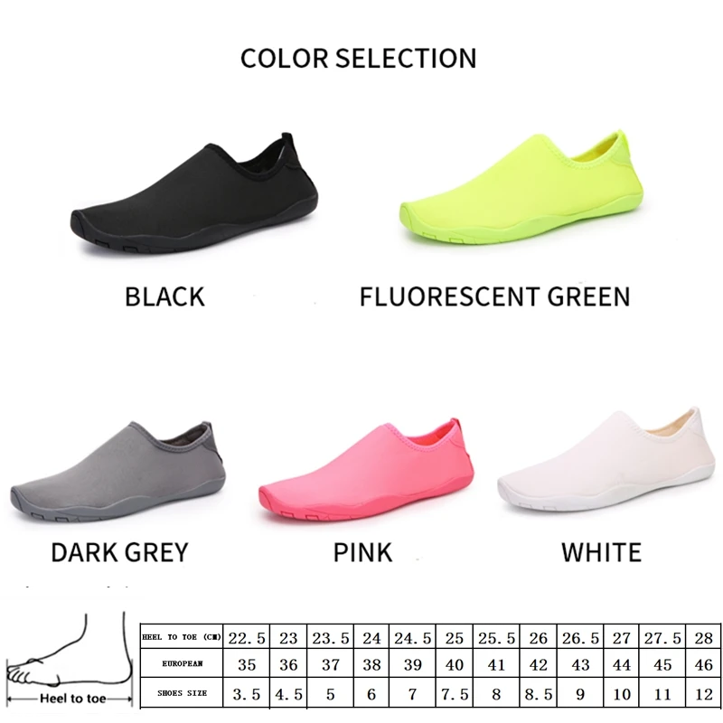 

Summer Aqua Shoes Outdoor Wading Men Woman Beach Swimming Hiking Quick-Drying Water Barefoot Shoes Slip-On Size 35-46