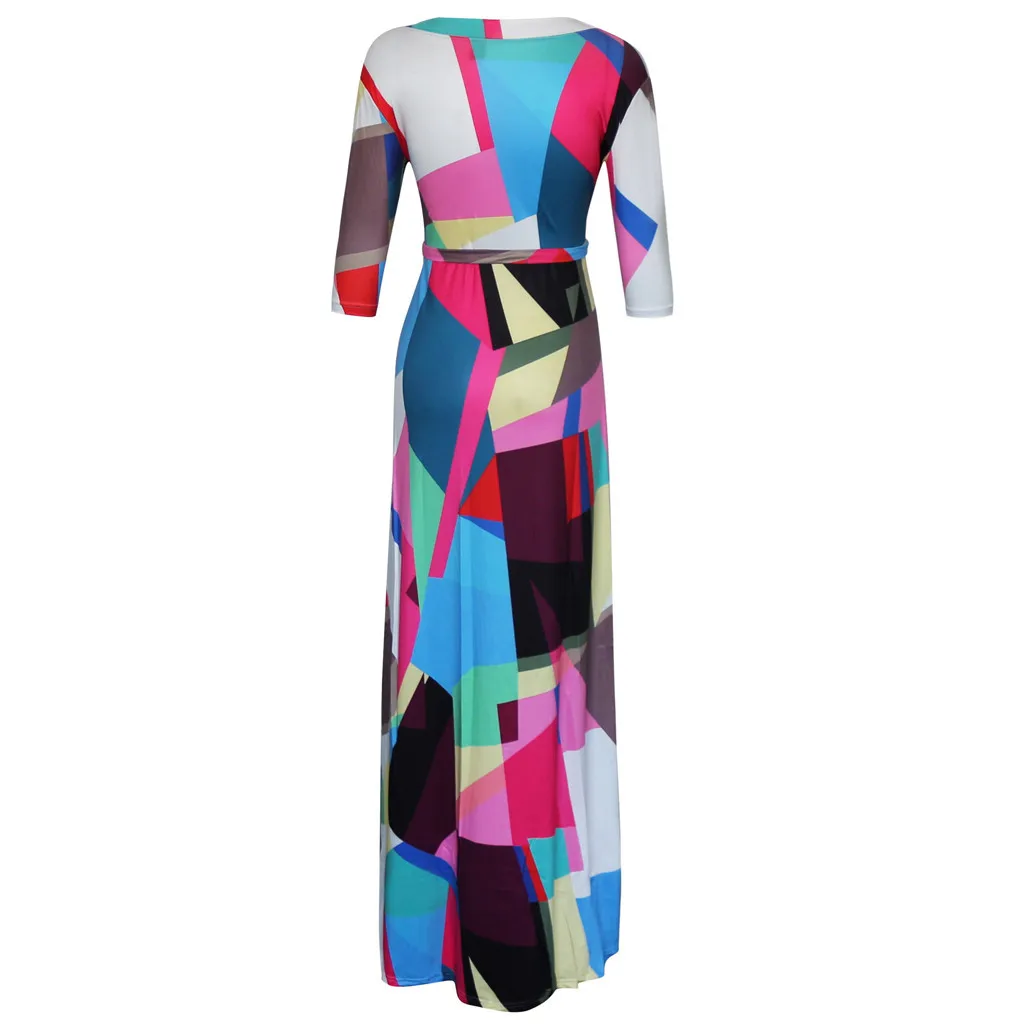 Модное женское Повседневное платье большого размера S-5XL с цветочным принтом