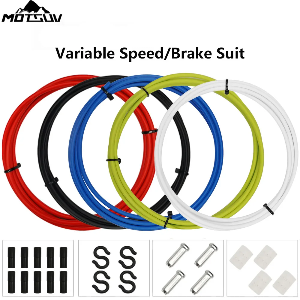

MOTSUV MTB Road Bike Universal Brake/Shift Cable Tube Kits Core Inner Cable Shift Brake Cable Set Brand New Original Line