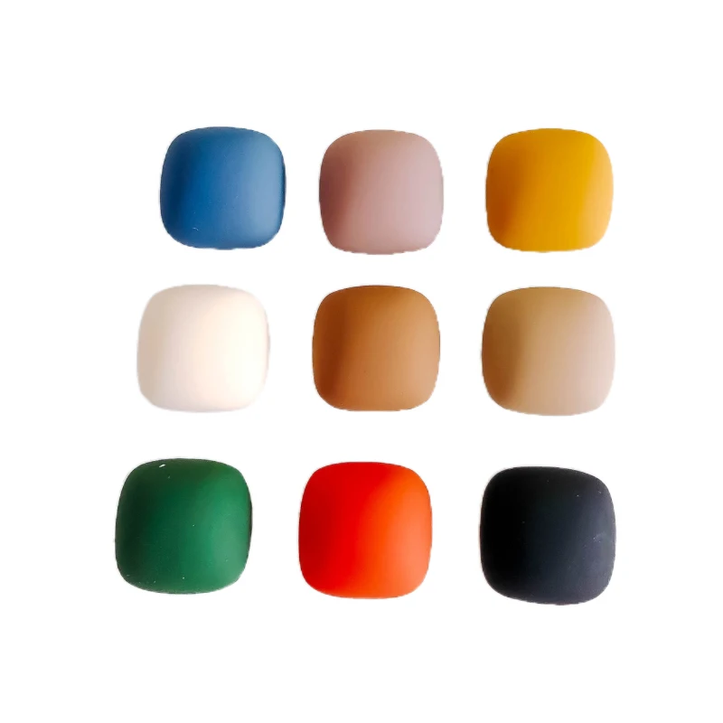 Пластиковые аксессуары для сережек-подвесок с камеей квадратной формы |