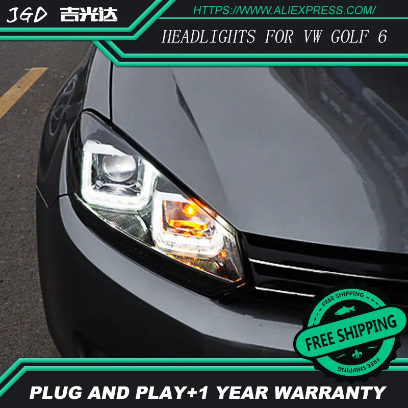 Автомобильный Стайлинг чехол для передней фары VW Golf 6 GTI 2010-2012 golf mk6 светодиодный