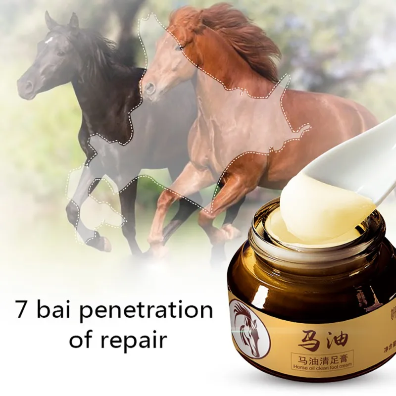 Крем для ухода за ногами с конским маслом антиразрывная мазь от зуда ног