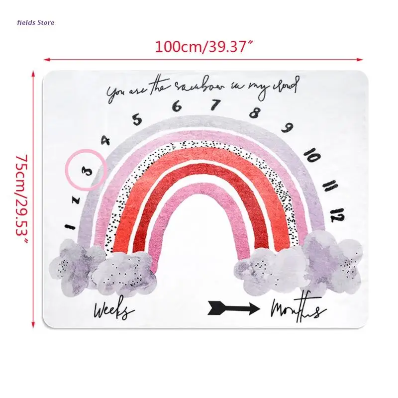 

1 Set Baby Monthly Record Growth Milestone Blanket Newborn Photography Props Kit