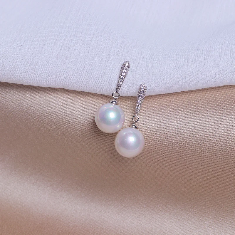 Серьги-подвески с кристаллами ААА и цирконием женские Классические Элегантные