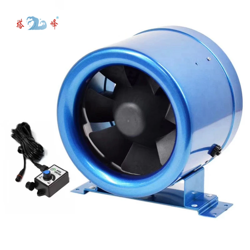 stepless rpm control Pipe fan 5 inch quiet exhaust ventilation fan kitchen hotel powerful duct fan