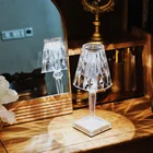Алмазные настольные лампы USB перезаряжаемая акриловая декоративная настольная лампа Led прикроватный Настольный светильник ing подарок хрустальный ночной Светильник
