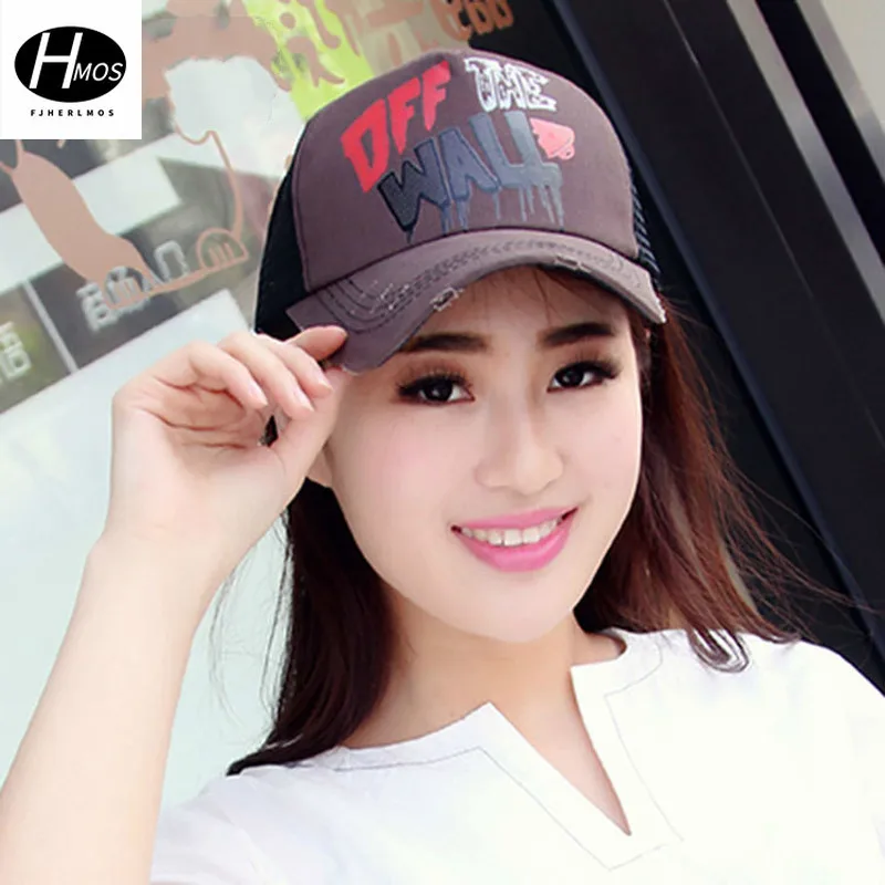 FJHERLMOS Корейская летняя парная сетчатая Кепка с рисунком для мужчин и женщин