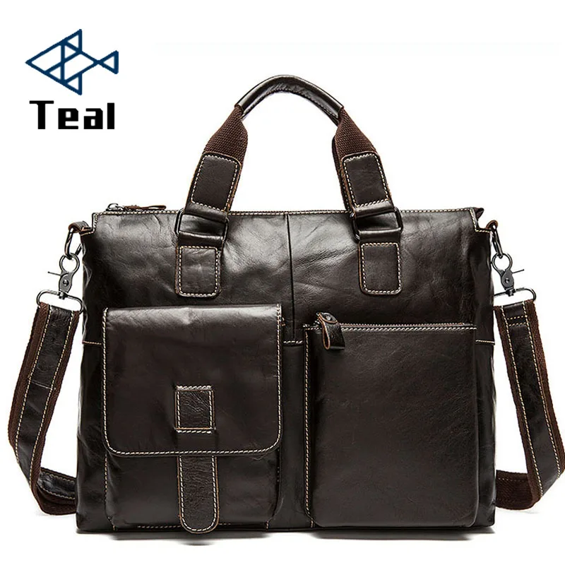 Мужские портфели из натуральной кожи мужские кожаные сумки через плечо для