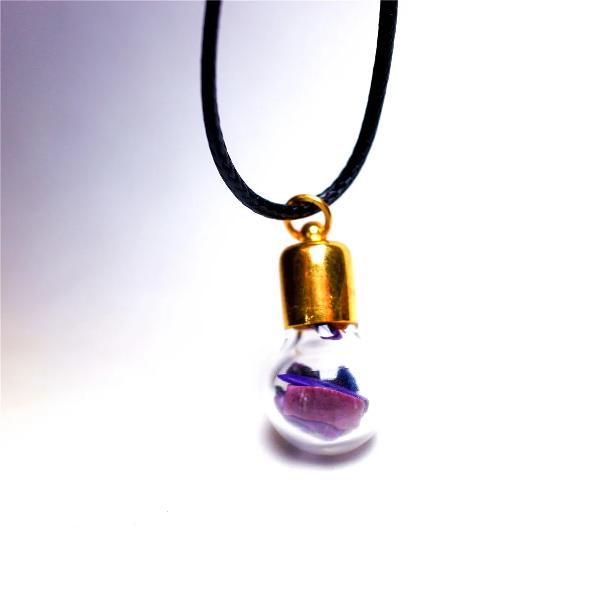 Koraba Natural Sugilite Drift Bottle подвеска ожерелье из драгоценных камней Дизайнерские