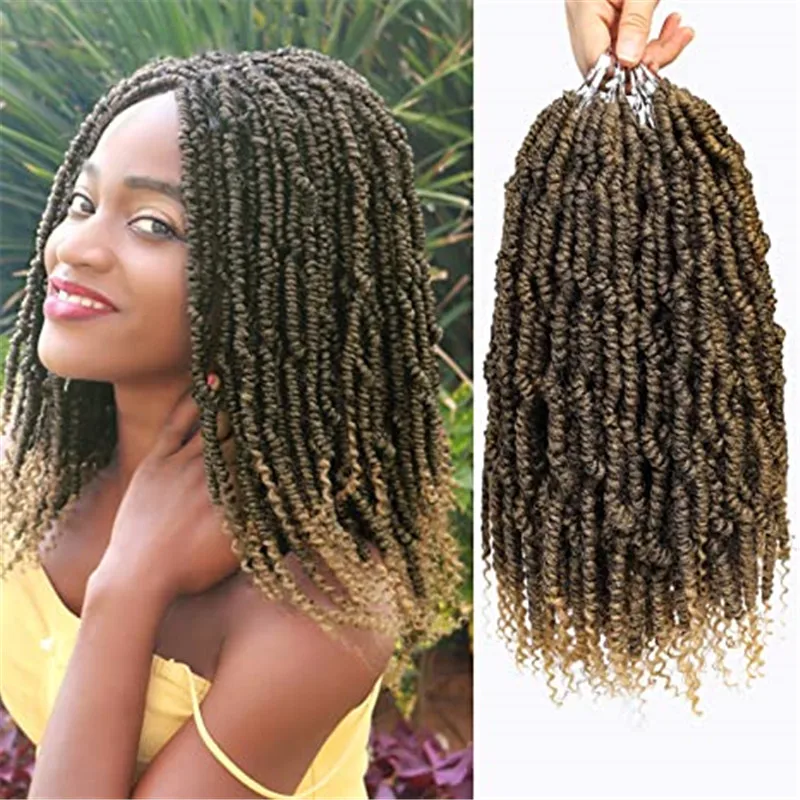 

Kong&Li 14-18" Pre-looped Fluffy Bomb Twists Spring Passion Synthetic Bomb Twist Crochet Hair Extensions Pre looped Fluffy Braid