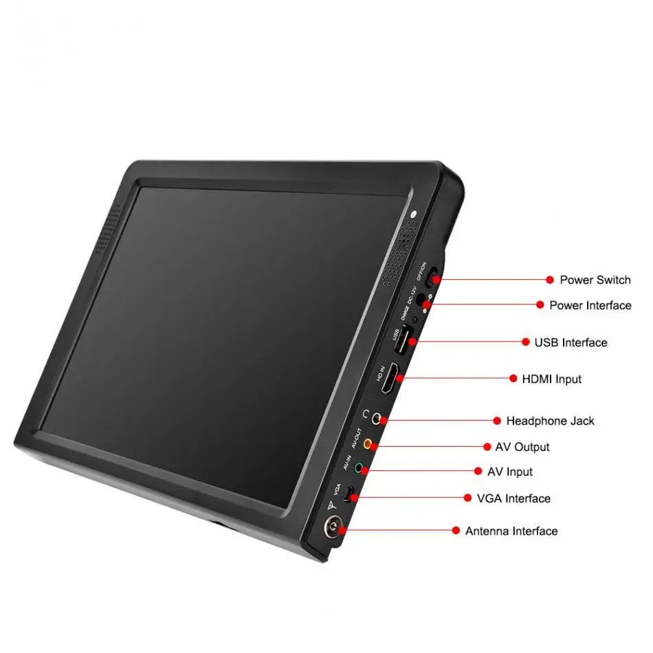 12-дюймовый светодиодный HD цифровой плеер LEADSTAR D12 AC3 DVB-T T2 ATSC аналоговый телевизор
