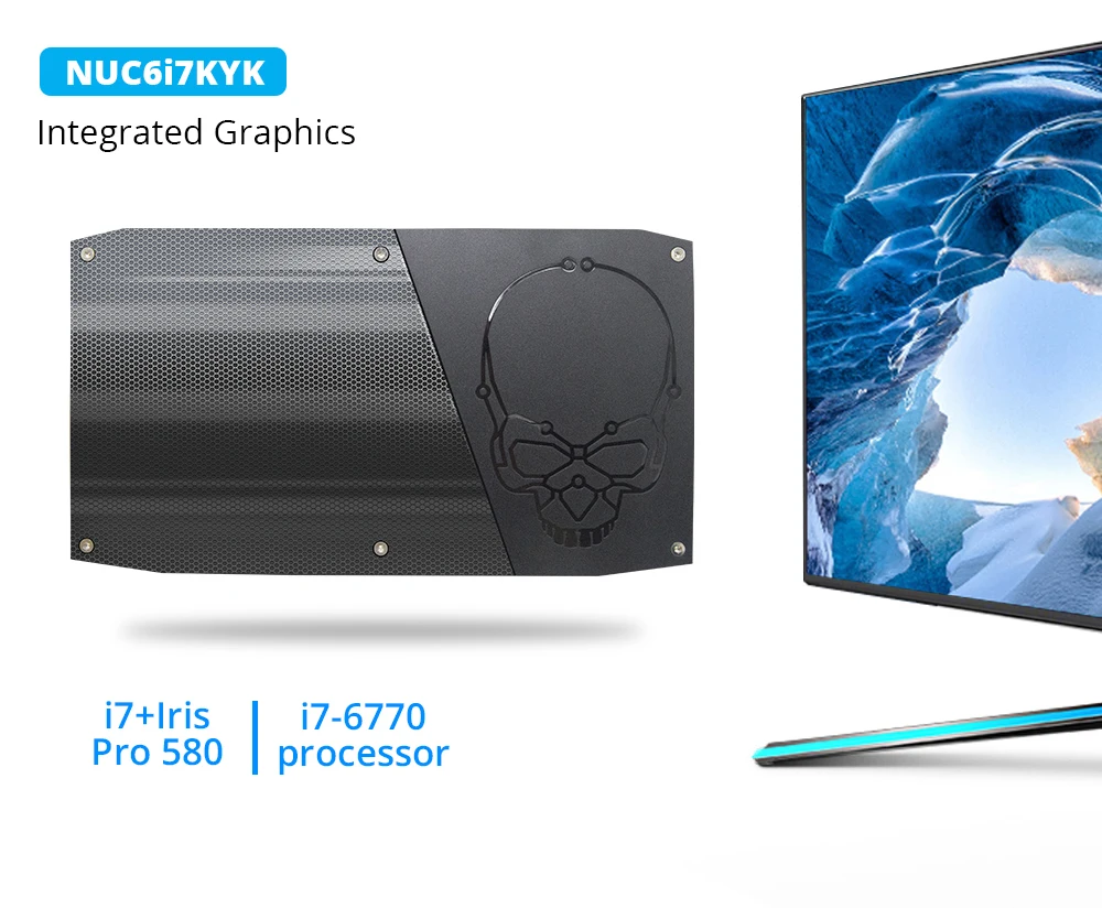 Процессор Intel Core NUC cpu i7-6770HQ Мини ПК Windows 10 4K USB 3,0 HDMI wifi BL Gigabit Ethernet офисный игровой настольный компьютер