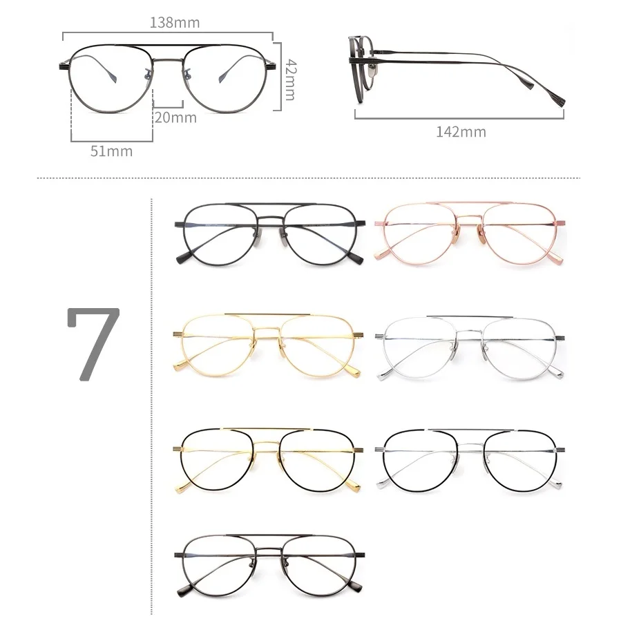 Zerosun мужские титановые очки в оправе с толстой боковой оправой для близорукости