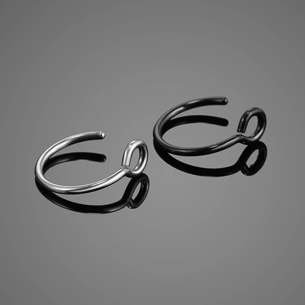 5 шт./лот 6 цветов Поддельные кольца для носа клипса на носу кольцо искусственное