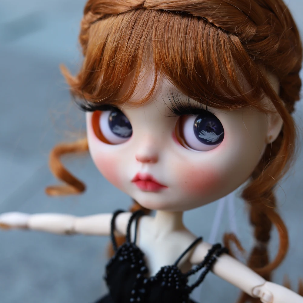 neo Blyth Doll NBL 1/6 BJD Customized Frosted Face big eyes Fashion girl makeup Ball Jointed with Live texture princess | Игрушки и