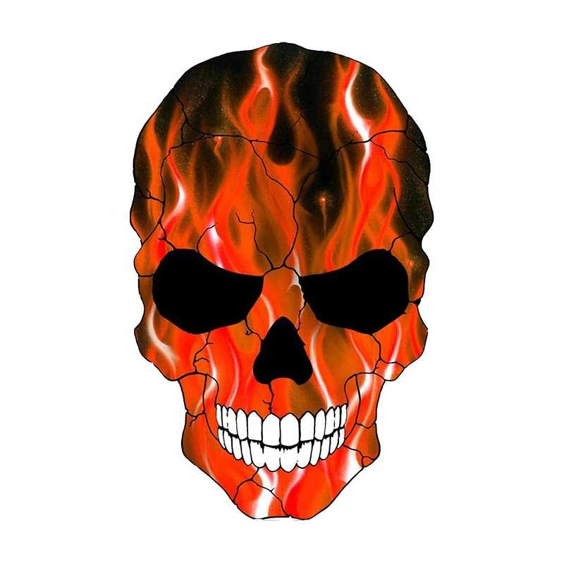 

10X6CM Interesting Skull Evil Ghost Zombie Fire Blue Red Flame Ranger Rock Metal Heavy Decal Notebook Window Gift Motorcycle