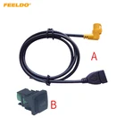 Автомобильный Круглый 4-контактный USB-кабель FEELDO 10X для замены компакт-дисков с переключателем для Volkswagen POLO Skoda Touran Magotan RCD510 RCD310 RNS315