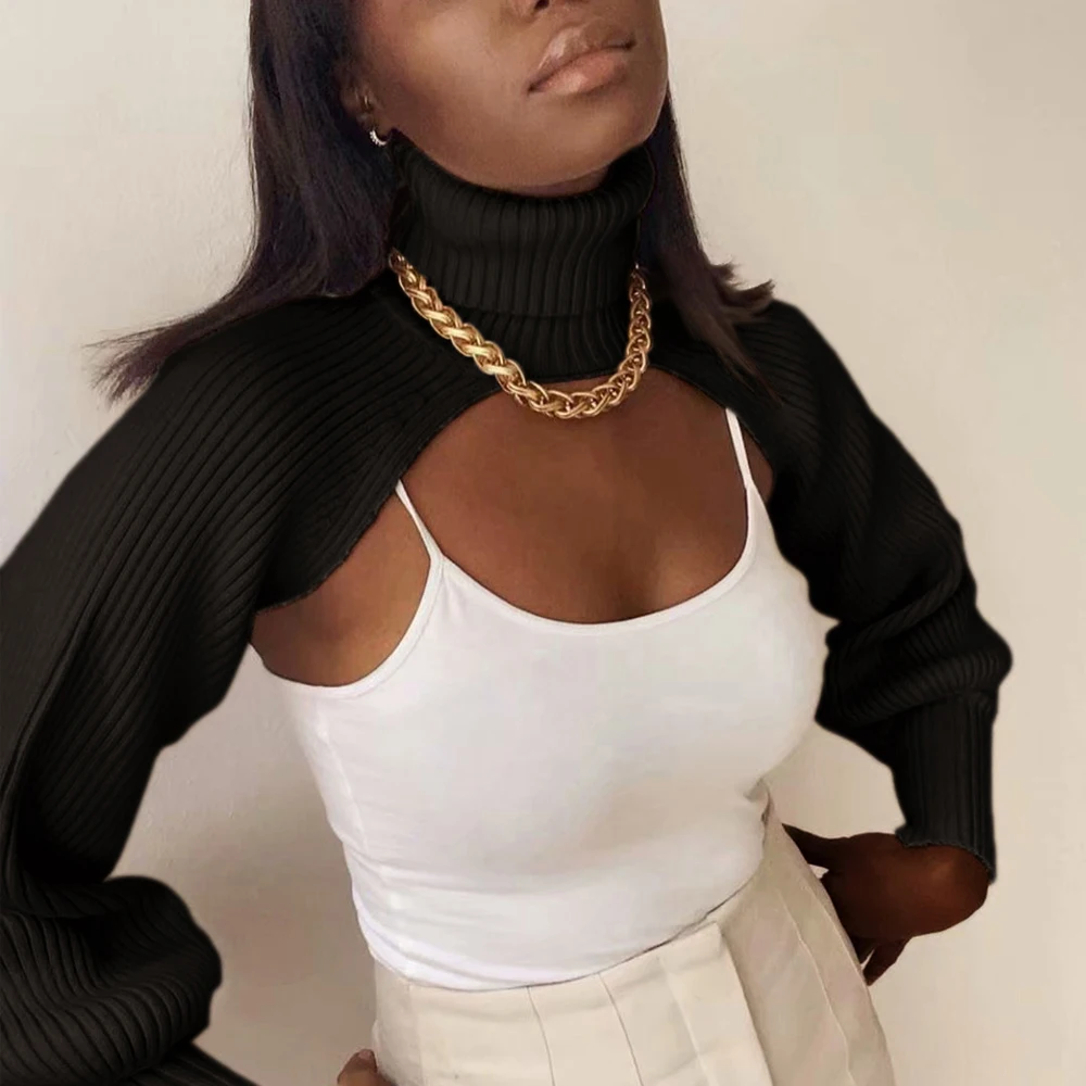 

YAMY Turtleneck Sweater Knit Tops Casual Long Sleeve Knitted Pullover New Design Fashion Female Autumn Za Knitwear Streetwear