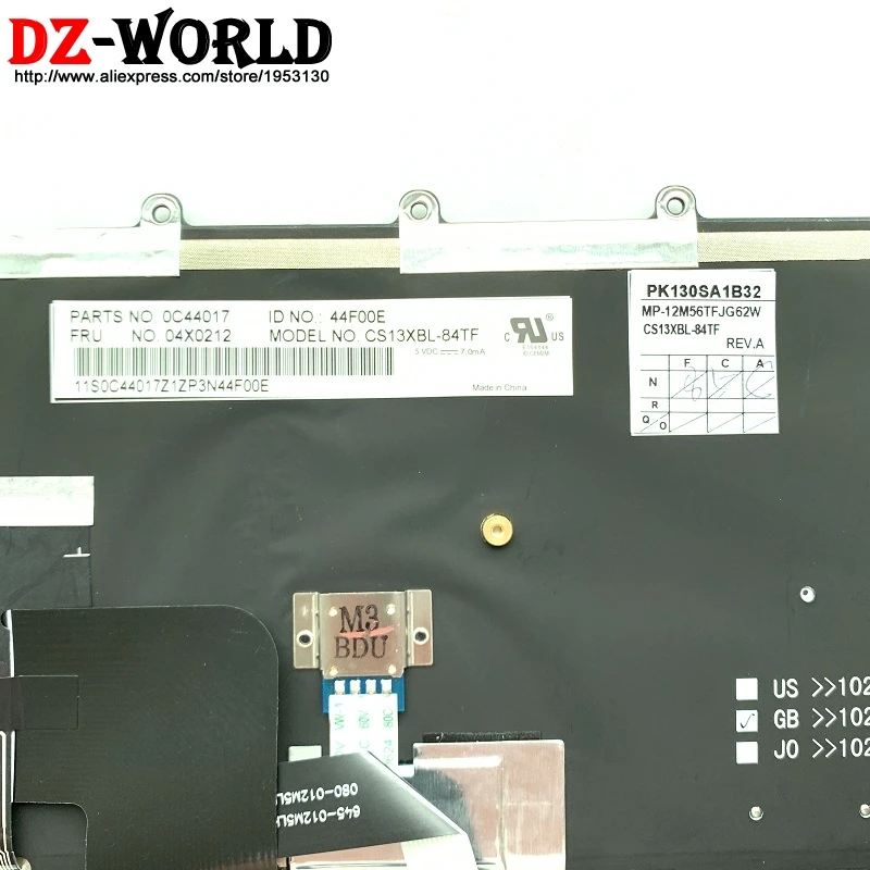 Новая Оригинальная Турецкая клавиатура TUF с подсветкой для ноутбука Lenovo Thinkpad X230S