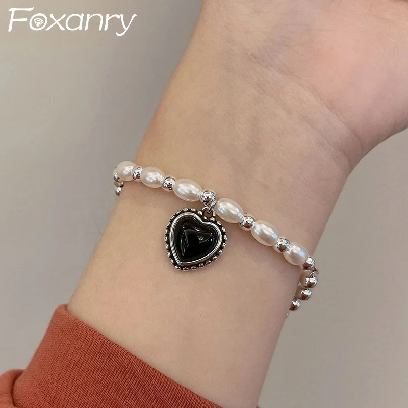

Женский браслет FOXANRY из серебра 925 пробы, с жемчугом