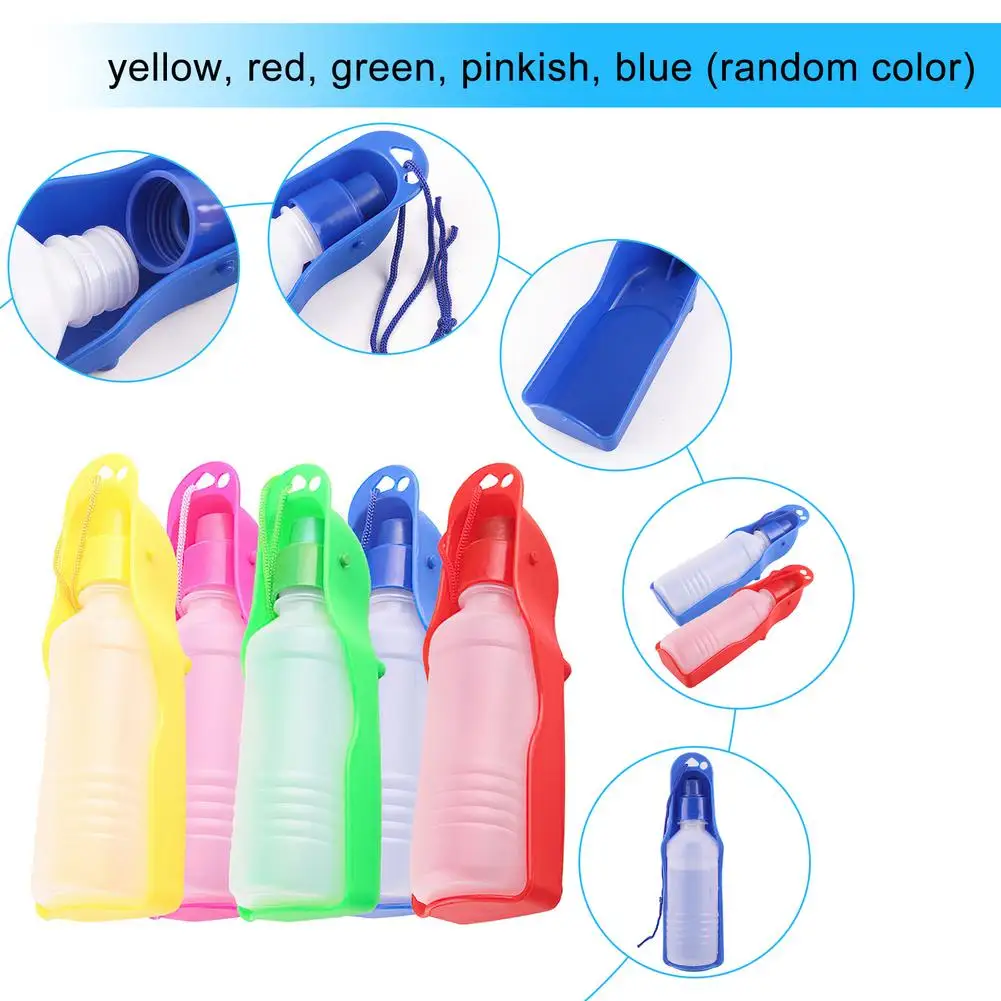 

Dog Water Dispenser Bottle Pet Water Bottle with Folding Bowl Drinking Bottle Pet Supply Portable Pets Outdoor Travel Drinking