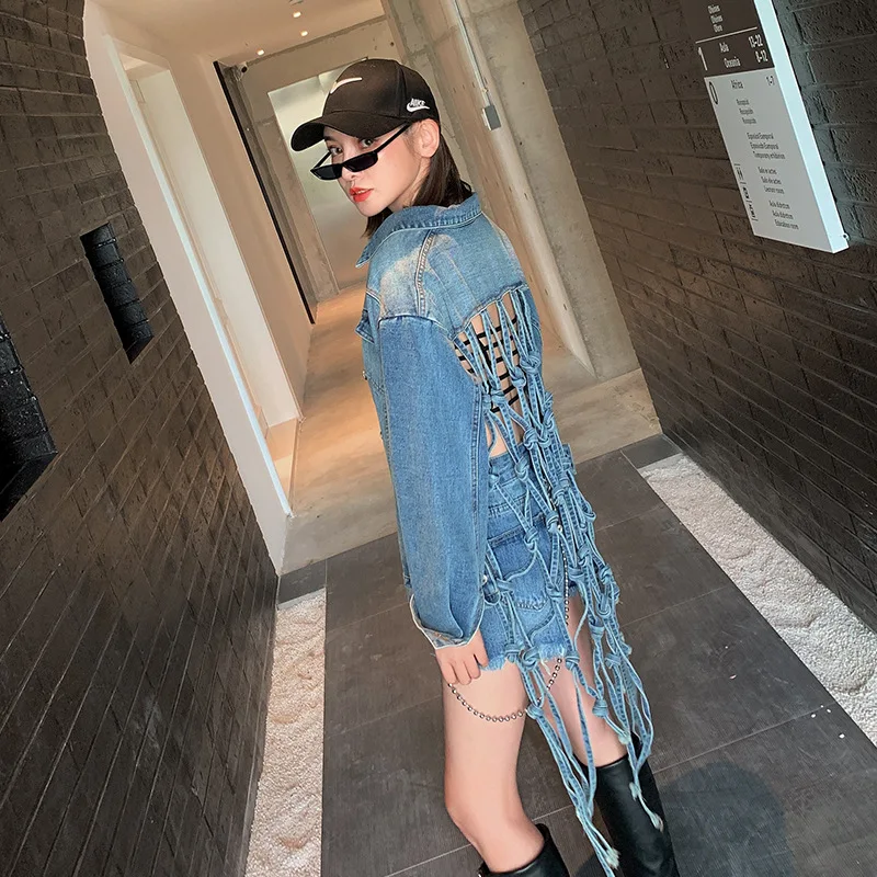 Новинка 2020 шикарная женская сексуальная куртка с открытой спиной и шнуровкой